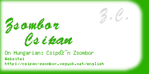 zsombor csipan business card